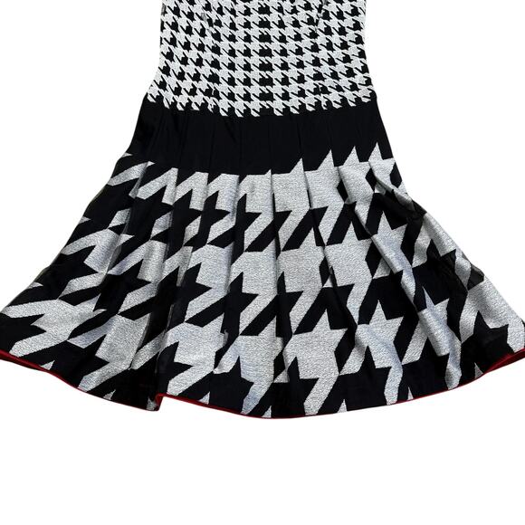 Peggy Jennings Vintage 1990s Houndstooth Dress Small - Picture 7 of 10